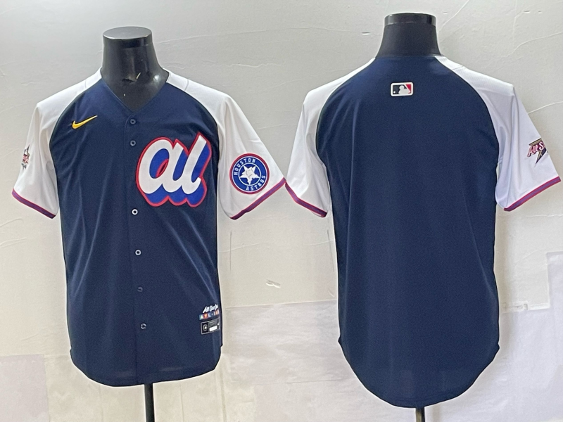 Men 2025 Houston Astros blank Blue All star Nike MLB Jersey 001